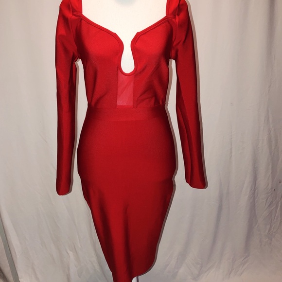 🎈FLASH SALE 🎈Red Sweetheart Bandage Dress - Picture 3 of 5